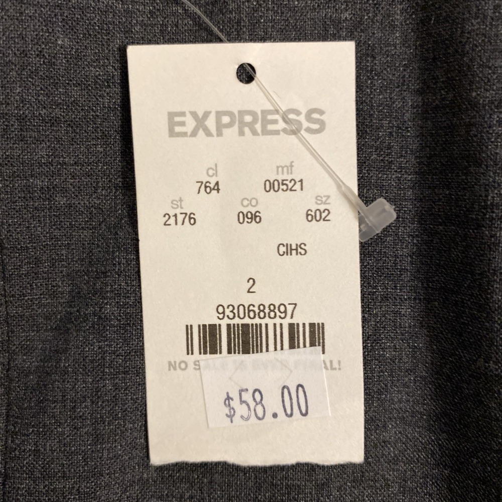 NWT EXPRESS MINI FLARED SKIRT GRAY LINED BACK ZIPPER WOOL SPANDEX SIZE 2 - Picture 10 of 14